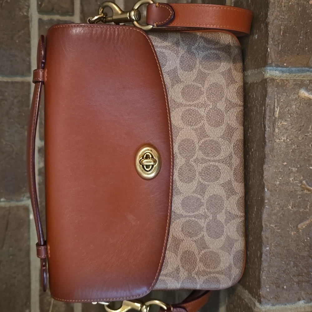 Coach Brown and Tan Crossbody Bag